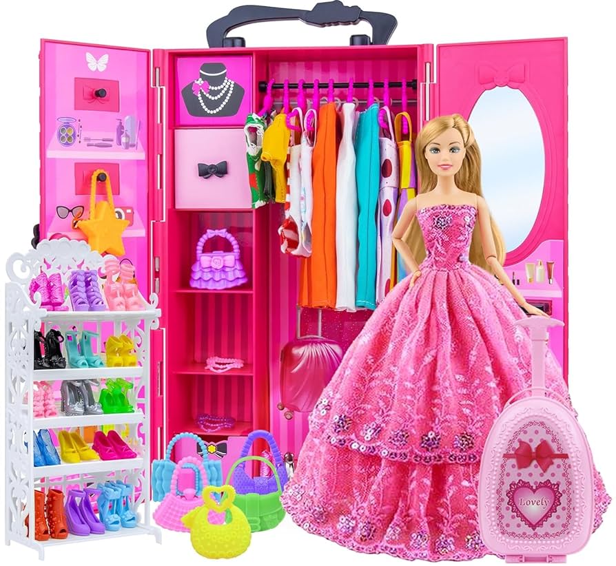 Amazon.com: Ecore Fun Fashion Doll Closet Wardrobe for Doll